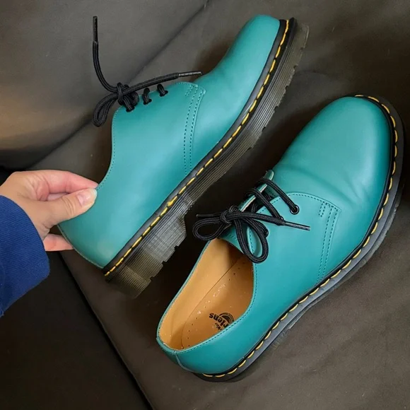 Dr. Martens Turquoise Leather Shoes - Picture 2 of 4